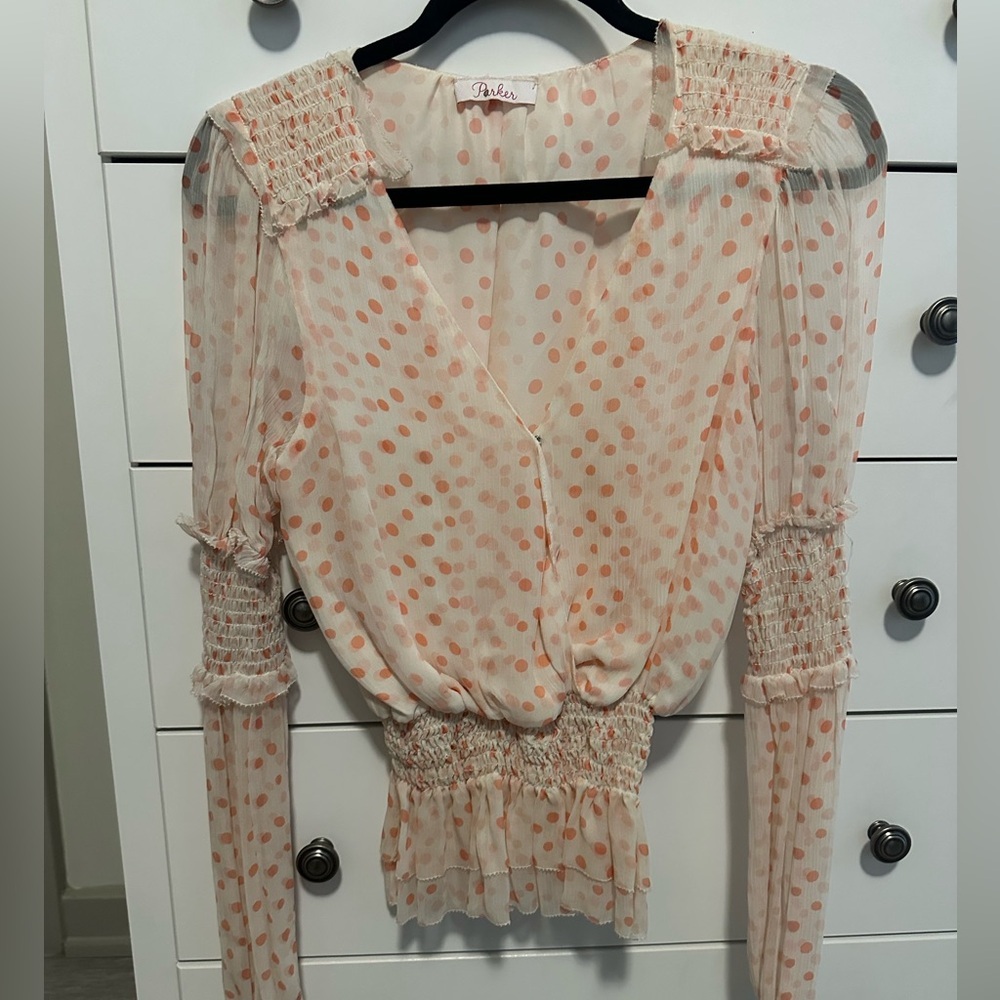 Polka Dot Sheer Blouse​